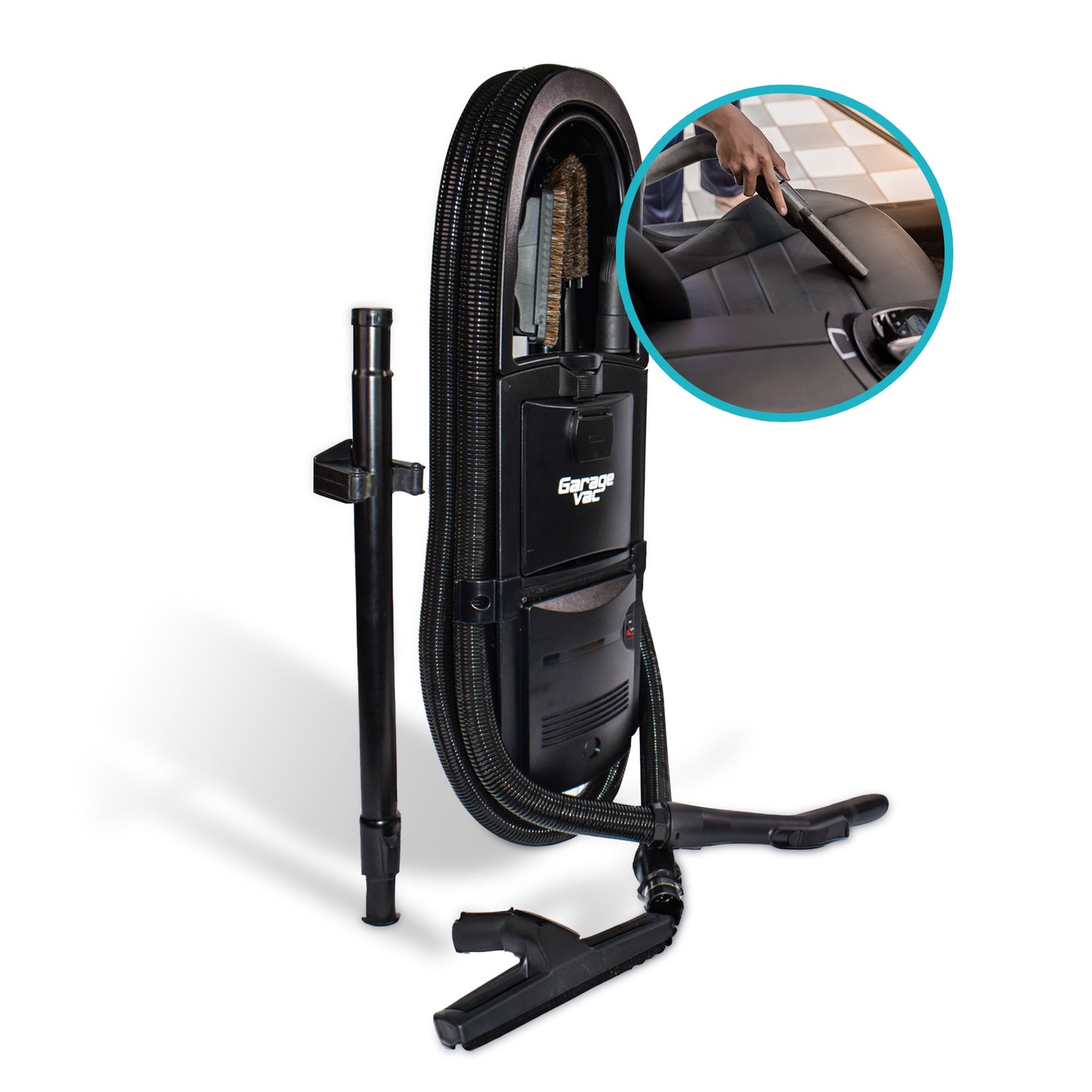 GarageVac Surface Mount with Remote Control: Ebony Only GH120-E-RC