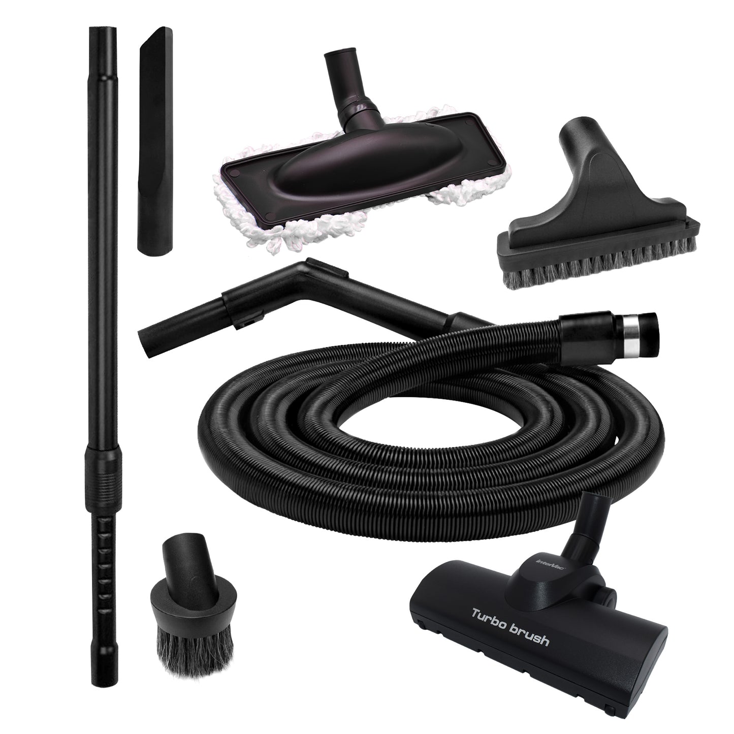 INTERVAC Designs TK-108-TBM Tool Kit with Turbo Brush Dust Mop & Crevice Tool for Enhanced Cleaning Performance