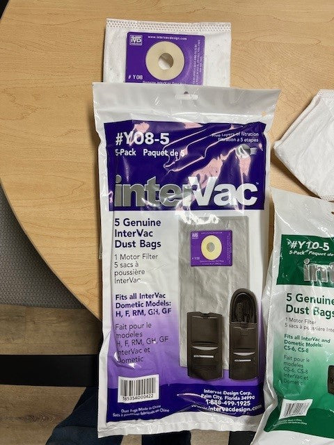 Intervac Vac Y08-5 Dust Bags For H F, GarageVac, and RM Y08-5