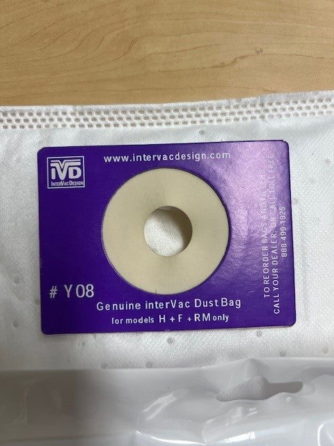 Intervac Vac Y08-5 Dust Bags For H F, GarageVac, and RM Y08-5