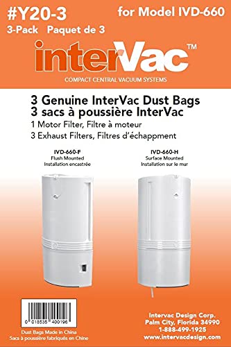 InterVac Pro Dust Bags for IVD660H, IVD660F, and CondoVac Y20-3