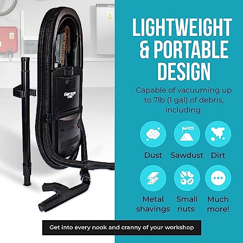 GarageVac Wall Mounted Vacuum – Sleek Compact GH120