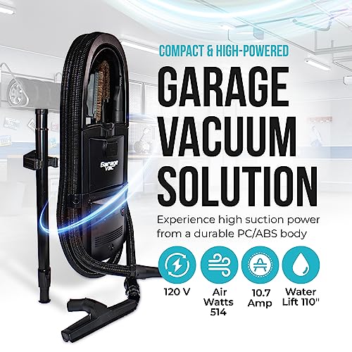 GarageVac Wall Mounted Vacuum – Sleek Compact GH120